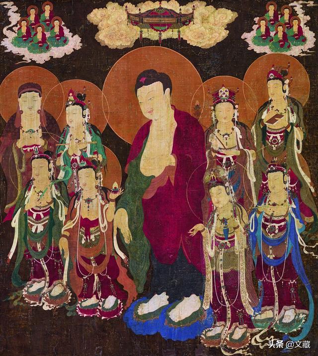 这些明代的佛教绘画创造了一个干净而庄严的佛教世界
