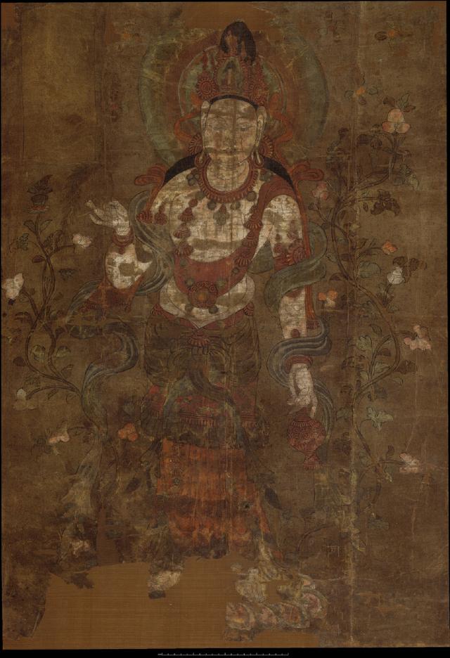 大英博物馆收藏了敦煌唐代的观音菩萨画