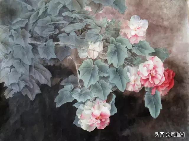 中国工笔画芙蓉花是如此美丽，你可以收集后慢慢欣赏它