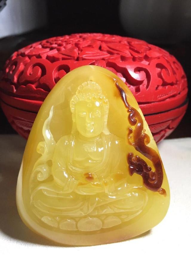 佛教七宝之一的蜡像