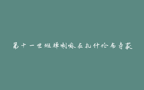 第十一世班禅喇嘛在扎什伦布寺获得了最高的佛教学位