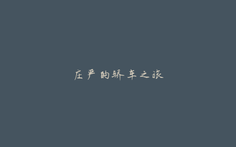 庄严的轿车之旅