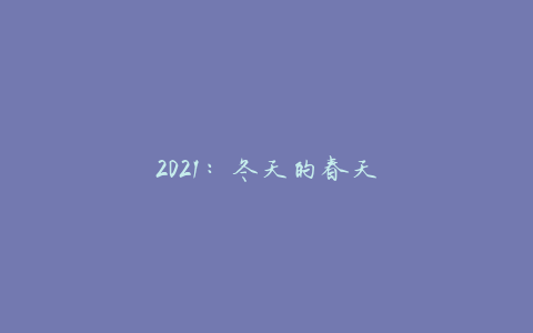 2021：冬天的春天